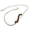 Les Trésors De Lily [P3353] - Bracelet Argent 'Infini' ambre cognac (rhodié) - 25x18 mm