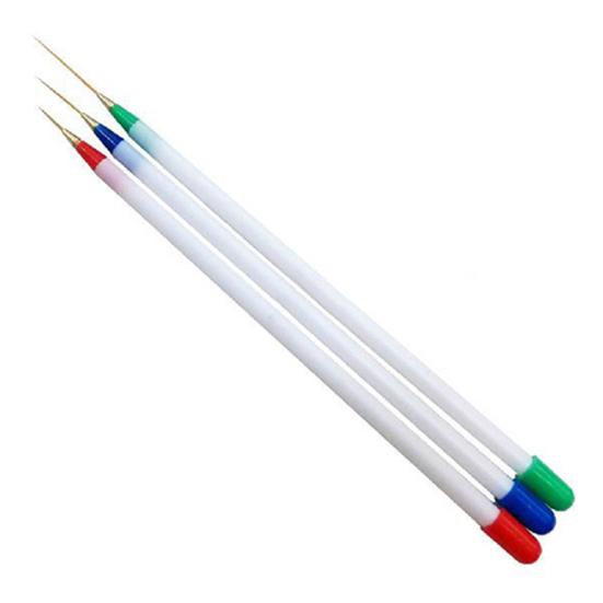 3 ks/sada Nail Art Fine Liner Design Detail Dekor Malba Kresba Štětec na pero pro vlastní potřebu