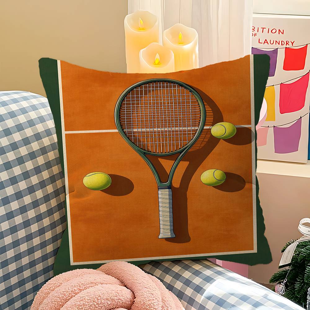 Contemporary Tennis Game Pillowcase toon Gift Cushion Cover Bedroom Home Sofa Chair Seat Decor pillow case