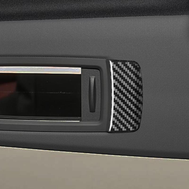 Real Carbon Fiber Car Accessories Vanity Mirror Panel Decorative Cover Soft Sticker For BMW 5 Series I5 G60/G68 BEV 2024 2025