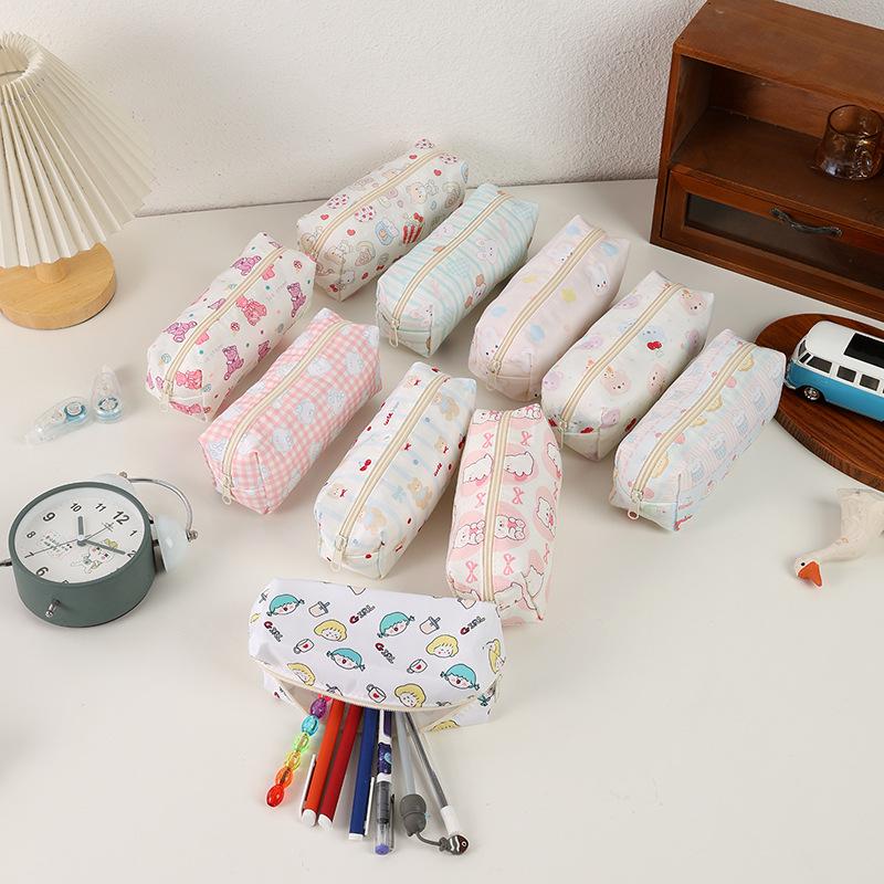 Kawaii Cat Pencil Case for Girls Spacious Cute Cartoon Pen Organizer,Aesthetic Instagram Style Large School Bag Student Supplies