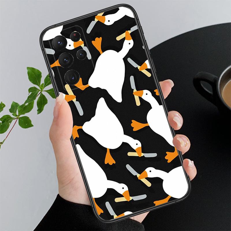 Phone Case For Samsung A17 A55 A16 A56 A35 A15 A53 A54 A33 A34 A25 A05S A52 A52S A07 A26 A06 Goose Game Duck