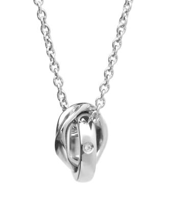 Wave Double Ring Surgical Stainless Direct Silver Necklace, Steel, Men's, Sale,