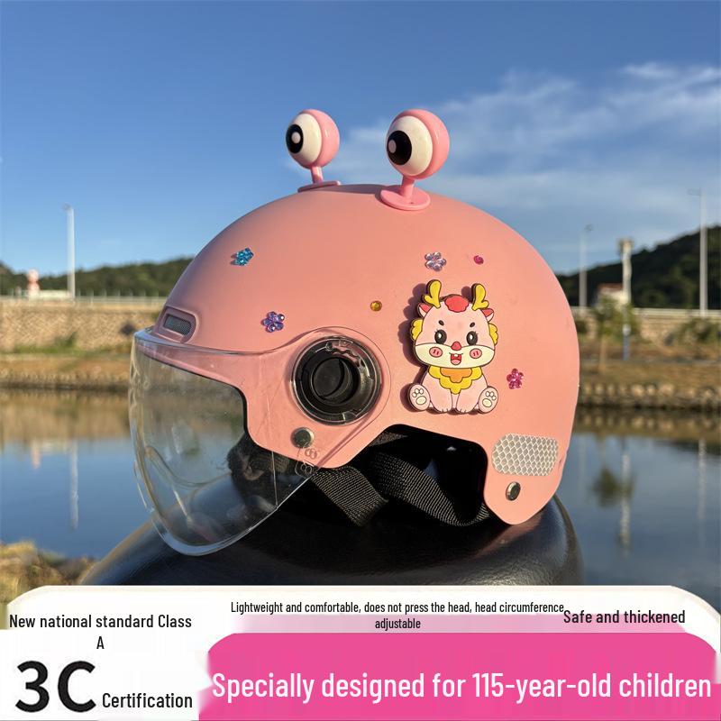 New 3C Certified Kids' Helmet (Ages 1-15) - Breathable, Sun-Protective, Impact-Resistant for Summer