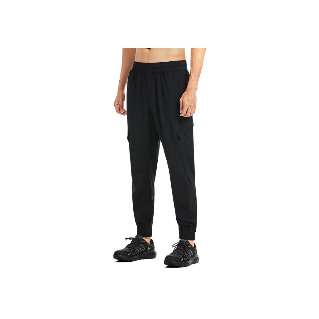 Under Armour Project Rock Solid Color Elastic Waist Joggers Men Bottoms Black 1373572-002
