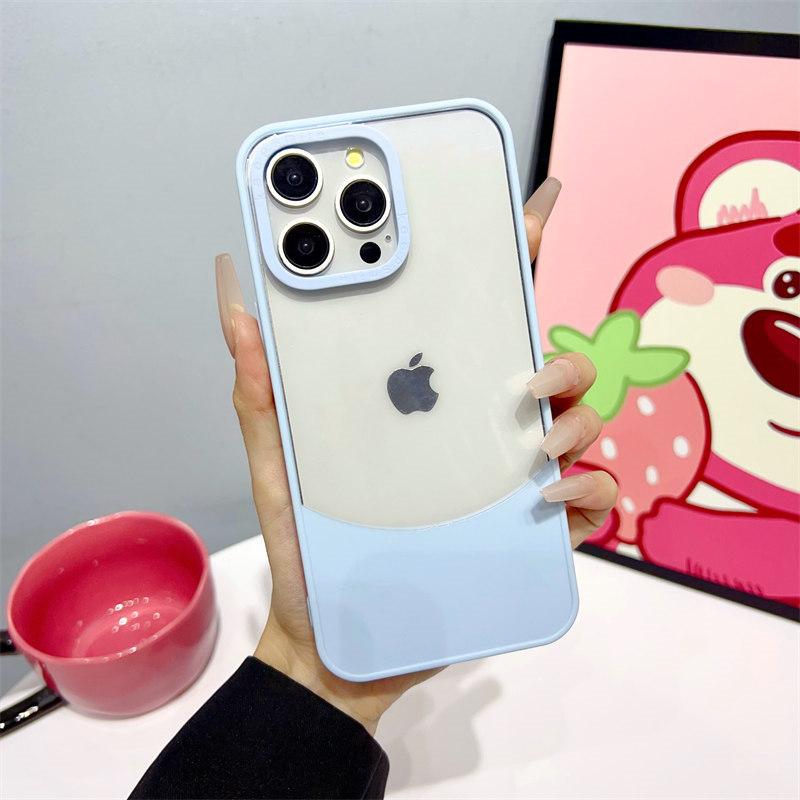 

Новый контрастный прозрачный чехол 2 в 1 для iPhone 16 Pro Max 15 14 Plus 13 12 11 Pro, всеобъемлющий защитный чехол от падения iPhone 13