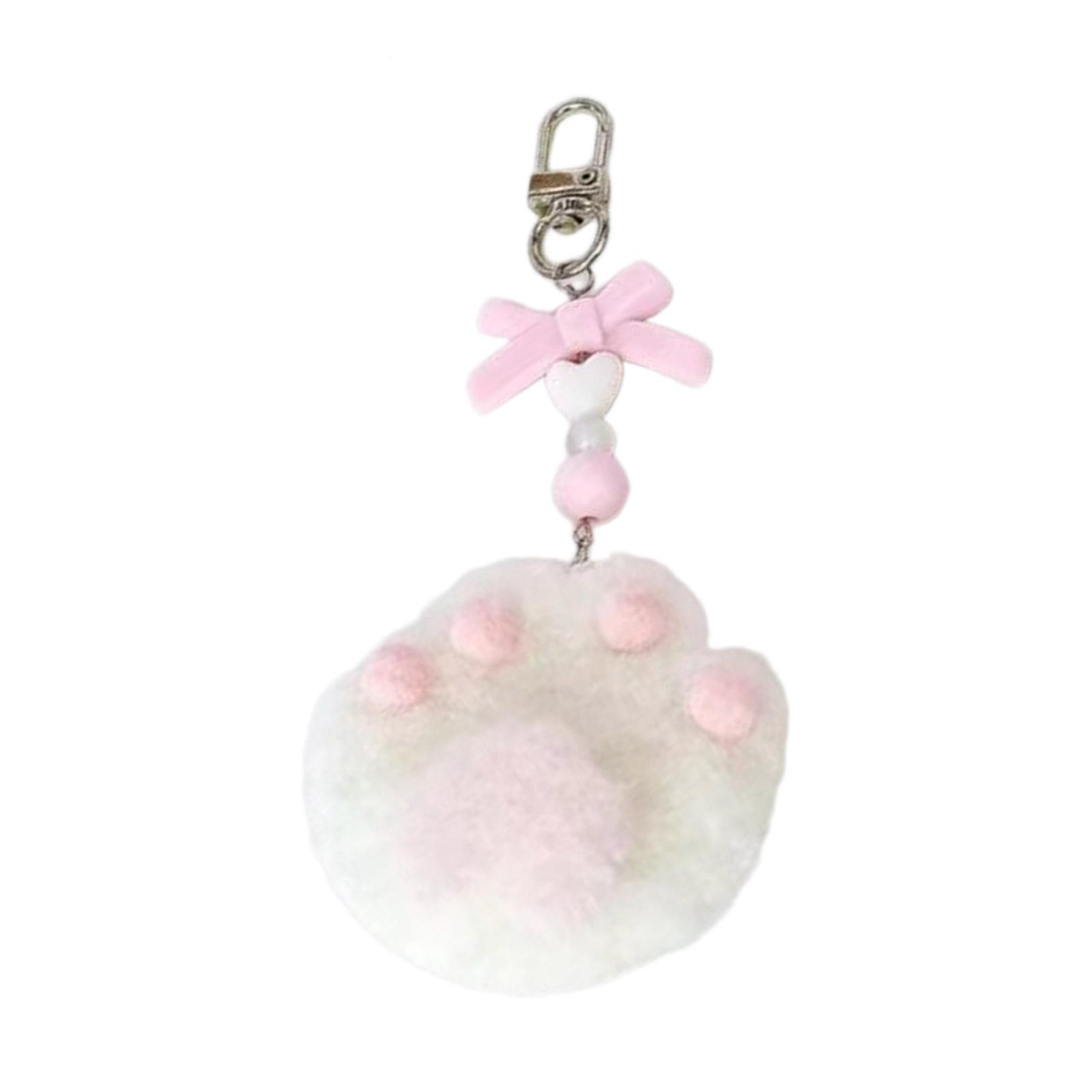 

Милый Плюшевый Брелок-Подвеска в Виде Кошачьей Лапки Прекрасные Подвесные Украшения Брелок-Шарм для Сумки Рюкзака