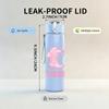 1PC Lets Go Girls Pink Quote Print 750ml Color Plastic Sports Water Bottle Leakproof Flip Straw Lid Suitable for Sports Office Home Use