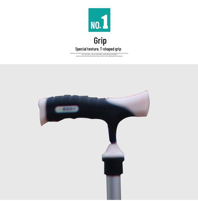 Adjustable Quad Cane Crutches - Aluminum Alloy, Multiple Styles for Elderly