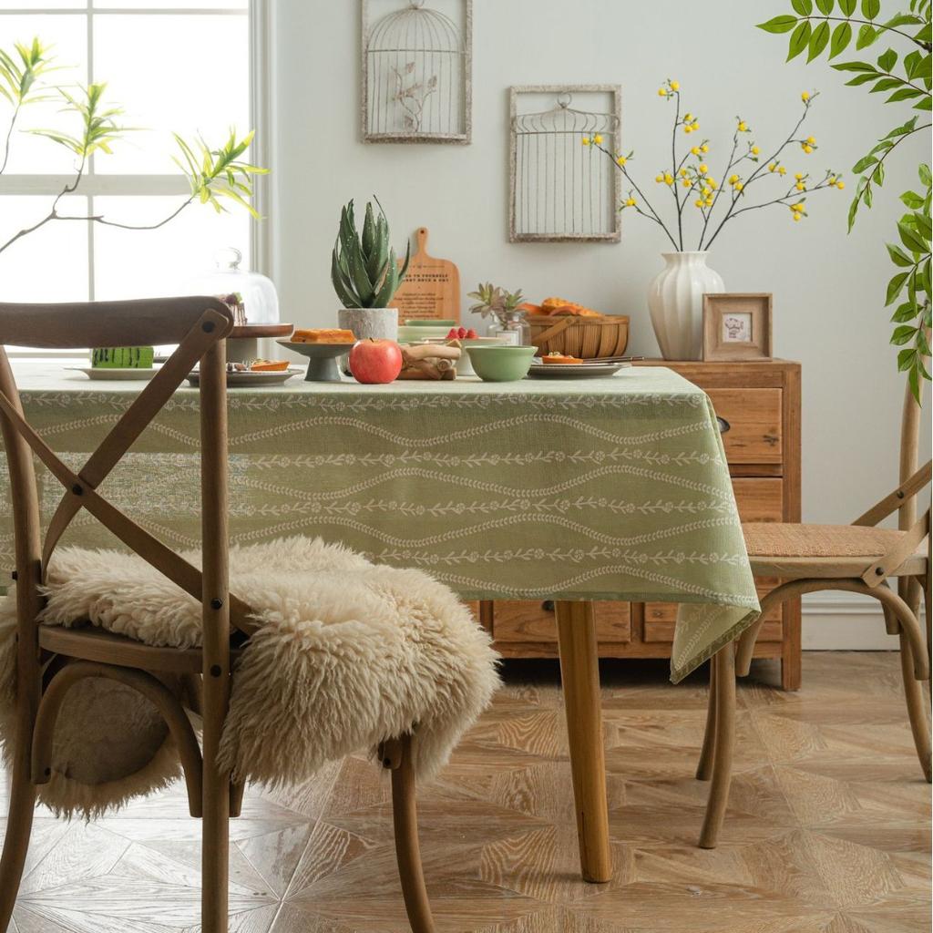 Tablecloth Orange Flower Print Pastoral Cotton and Linen Tablecloth Table Cloth Wholesale Household Cover Towel