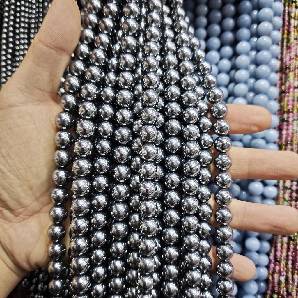 High-Purity Terahertz Titanium Round Beads Bracelet DIY Jewelry Accessory