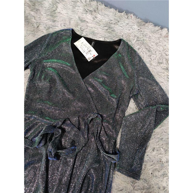 French Suit Birthday Party Classy Light Luxury Minority Fancy Formal Dress Silm Large Swing Skirt Gradient Glittering Powder