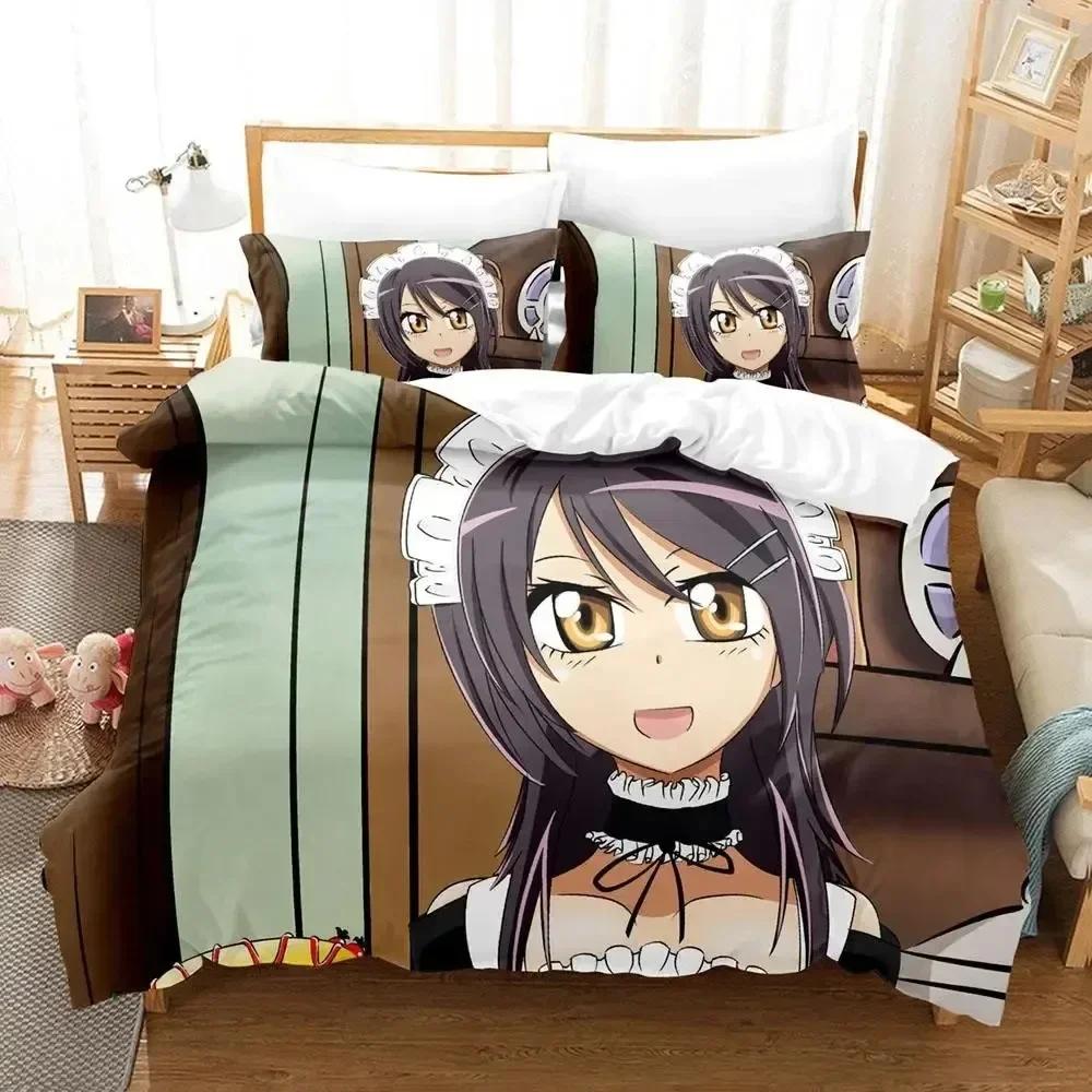 New  Maid Sama Misaki Bedding Set Printed Bed Set With Pillowcase Bed Duvet Cover Soft Queen King Size Bedclothes Home