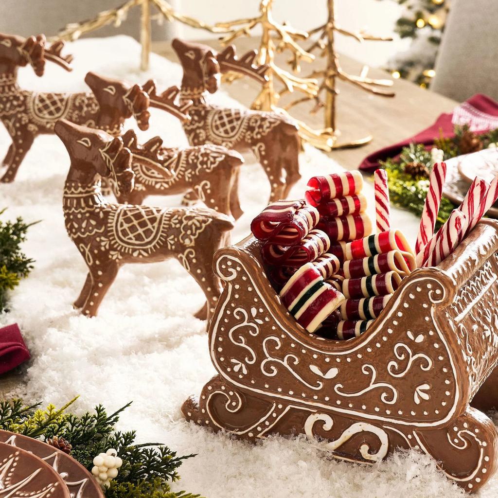 Christmas Table Decoration Hollow Gingerbread House Winter Holiday Table Decoration  Holiday Gift