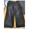 Gothic Retro Baggy Unisex Mopping Pants Y2K Phantom Jeans High Street Spider Embroidered Patch Hip Hop Streetwear Straight Jeans