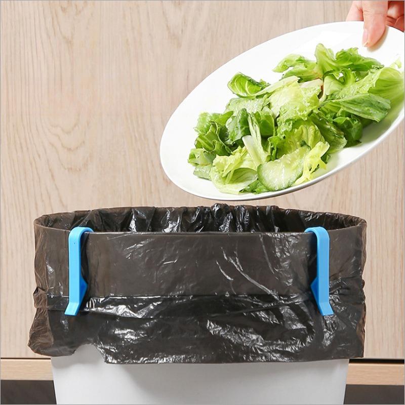 5Pcs Plastic Kitchen Garbage Bin Clip, Set of Bag Clips Anti-Slip Fixation Clamp for Trash Cans and Garbage Bins
