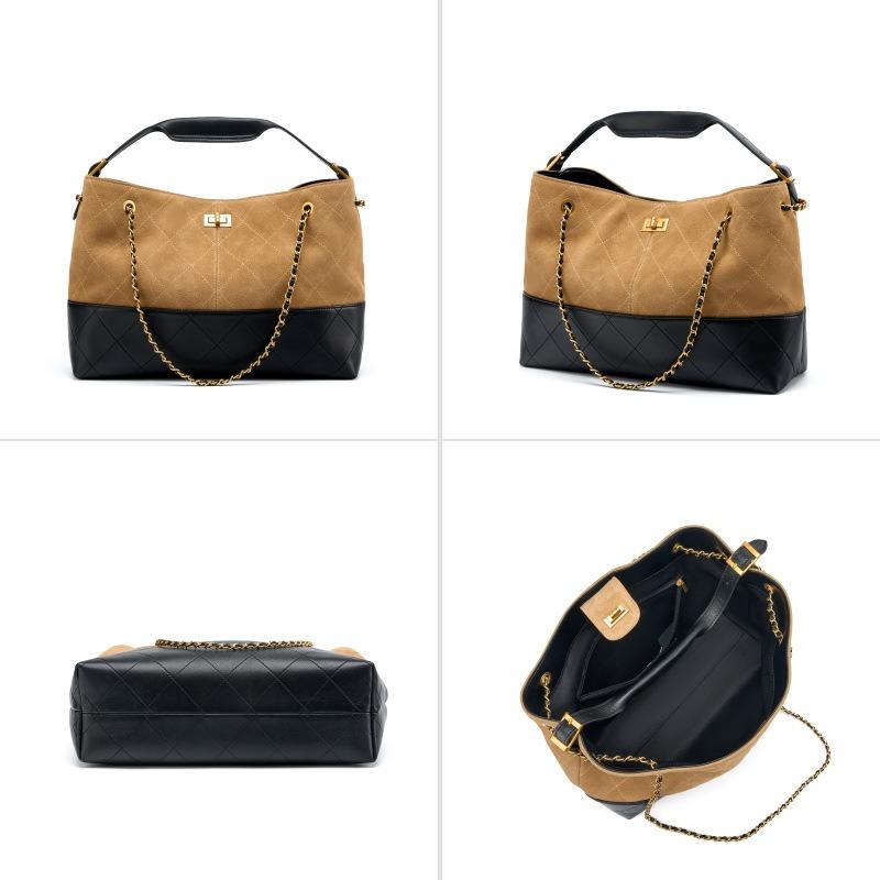 Kette Tragbar Pendler Premium Umhängetasche Große Kapazität Wildleder Neue Damen Crossbody Ledereimer Tasche