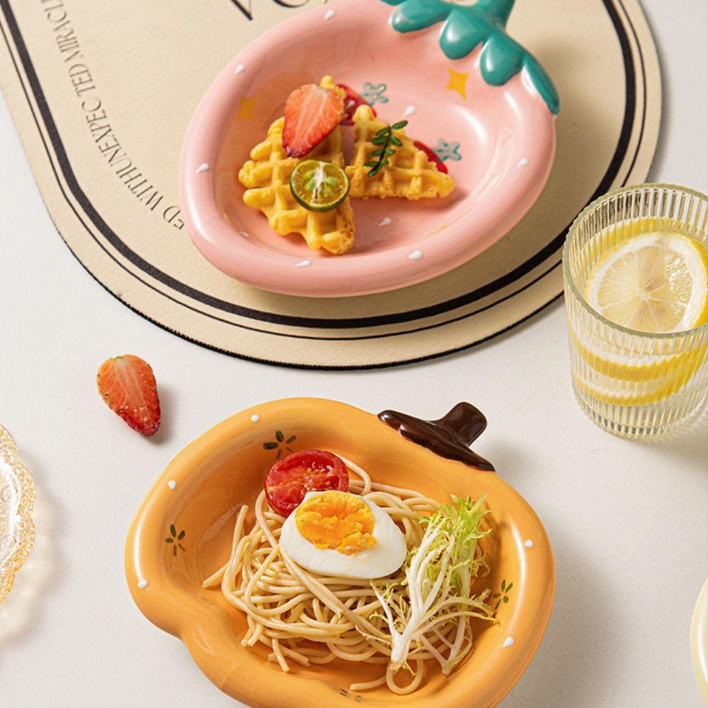 Cute Dessert Plate Cartoon Meal Plate Multi-Function Salad Plate Snacks