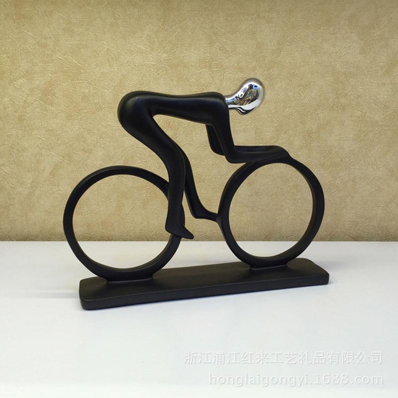 Nordic Simple  Resin Modern  Bicycler Cyclist Statue Bicycle Rider Statue Figurine Office Living Room Decor
