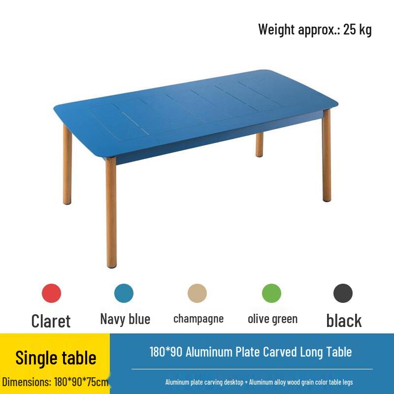 ZISIZ Outdoor Aluminum Long Table
