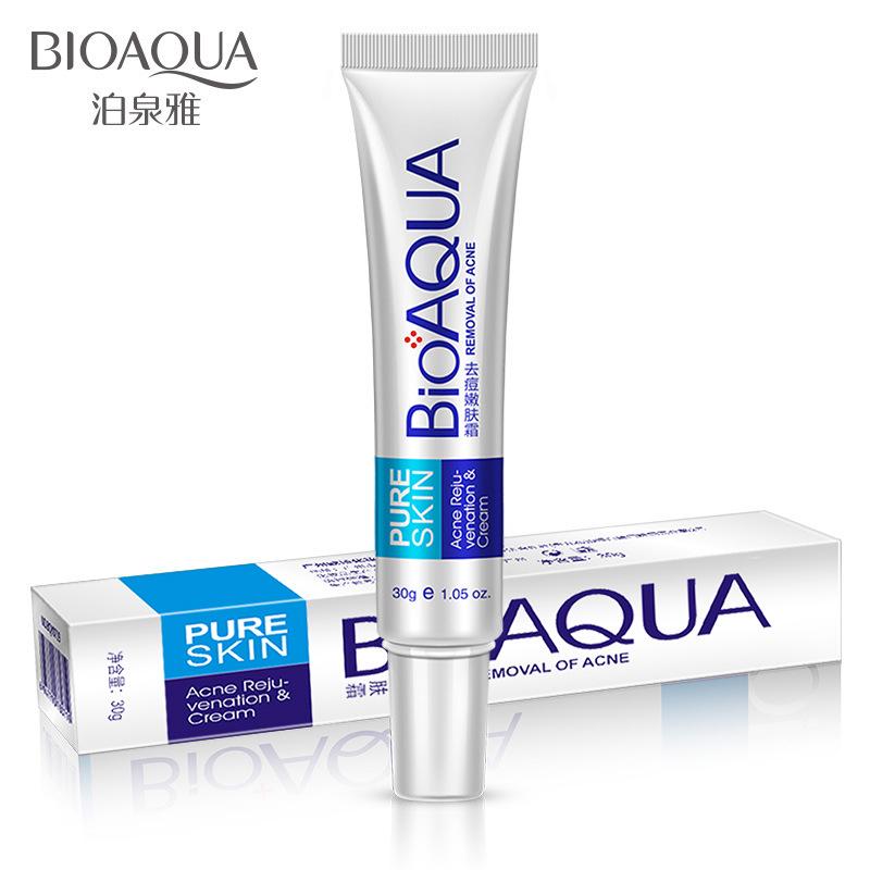 BIOAQUA Creme zur Entfernung von Aknenarben, Gel, Anti-Akne-Behandlung, Gesichtsaufhellungscreme, Ölkontrolle, Verblassen dunkler Flecken, Hautpflege
