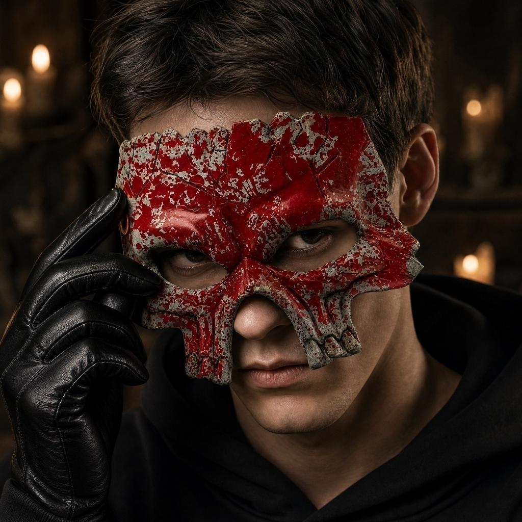 3D Scary for Halloween, Six Design Party Face Costume