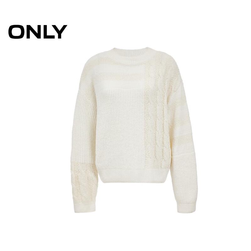 ONLY Women's Dropped Shoulder Round Neck Loose Knit Sweater