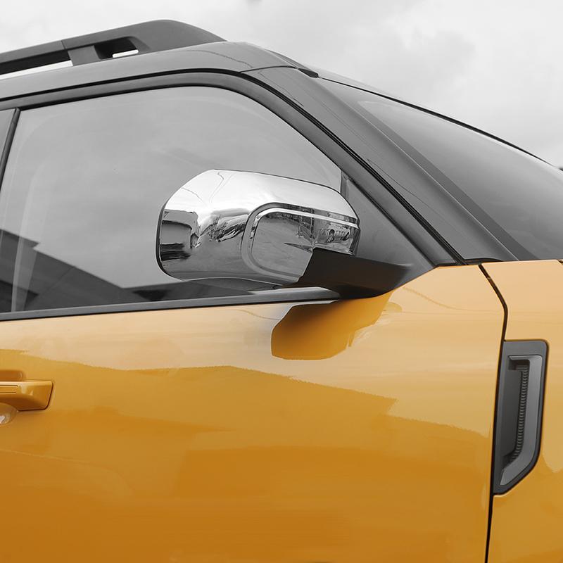 Car Rearview Mirror Decorative Frame Cover For Ford Bronco Sports 2021 Up Car Exterior Accessories , ABS Plastic
