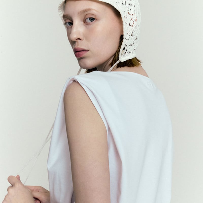 NORMOR Net Strap Bonnet Hat Ivory