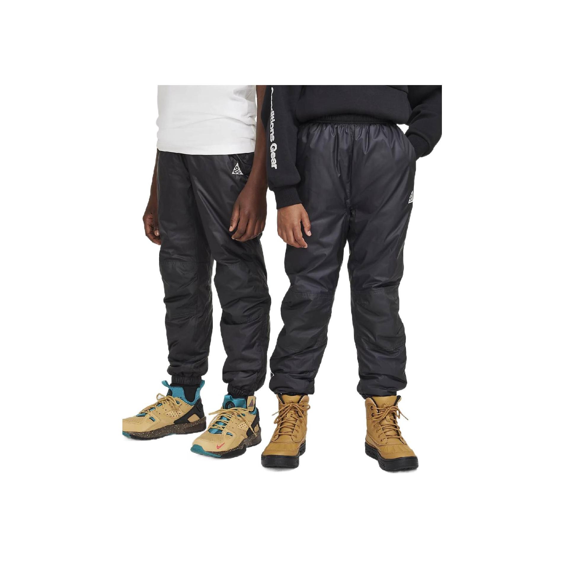 

Nike Solid Color Logo Cuffed Casual Pants Kids bottoms Black DQ9322-010 M