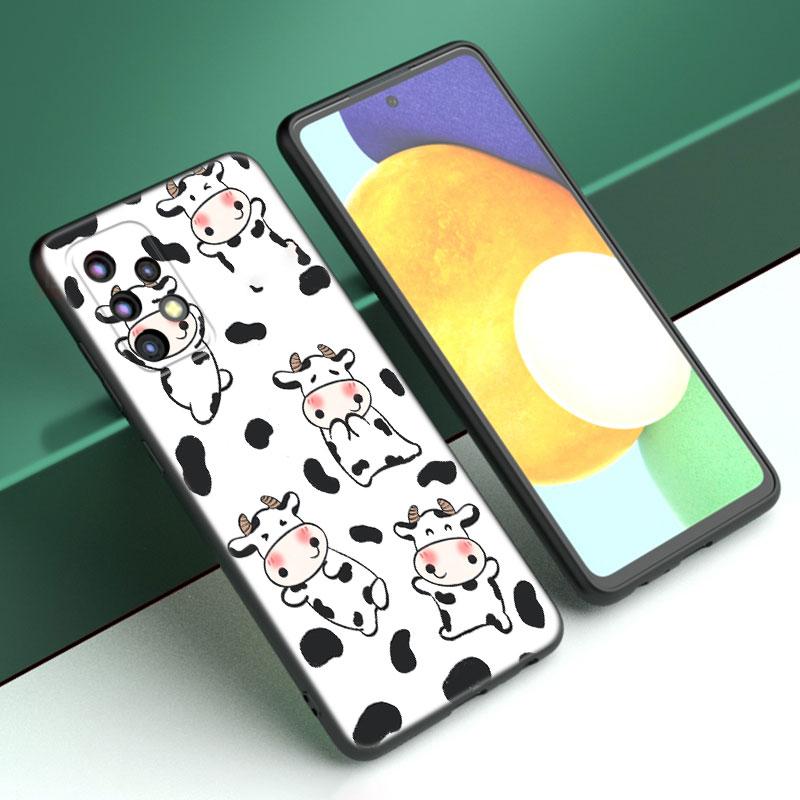 Colorful Milk Cow Print Case For Samsung A13 A22 A24 A32 A23 A25 A34 A35 A52S A53 A54 A55 A73 5G A12 A14 A15 A31 A33 A50 A51 A72