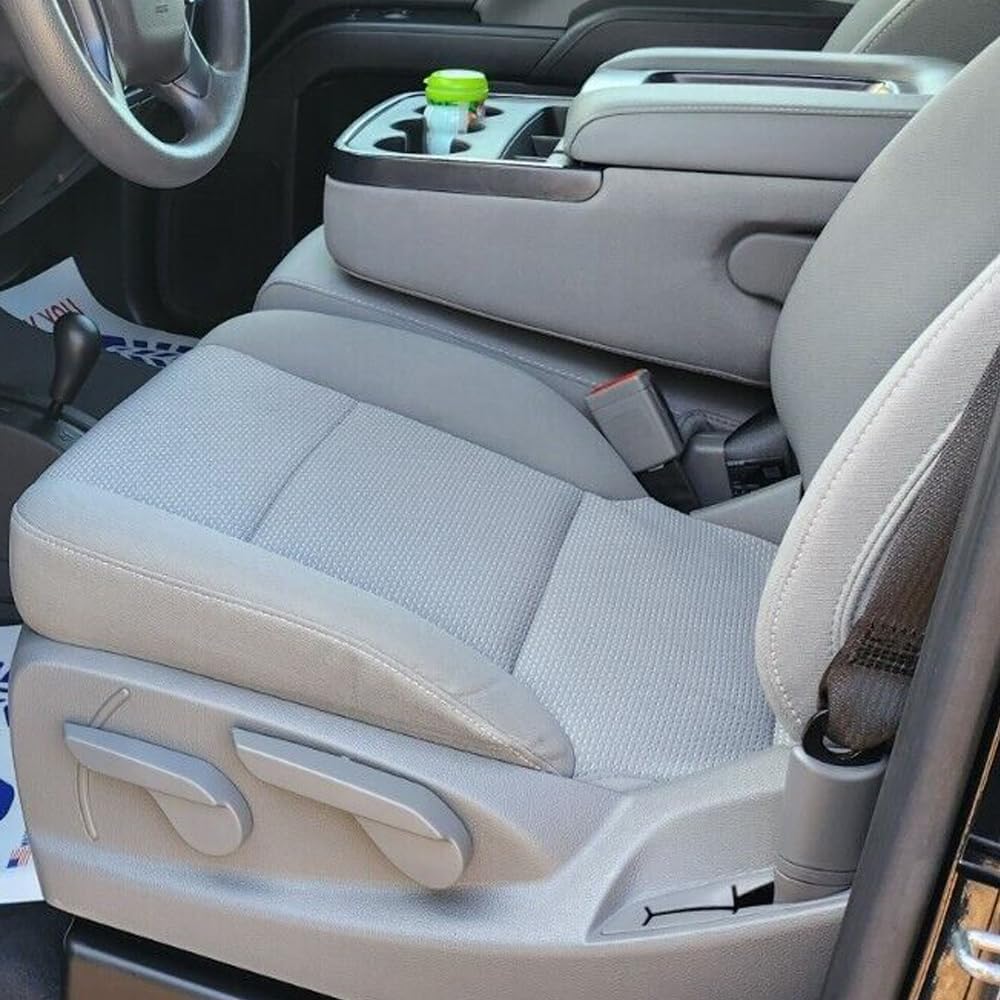 Driver Side Bottom Replacement Cloth Seat Cover Gray Compatible with 2014-2019 GMC Sierra 1500 2500 3500 1500HD 2500HD SLE SLT