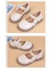 Girls' Pearl Bow Princess Shoes - Spring/Autumn Fashionable Leather, Korean & British Style, Casual & Performance Wear