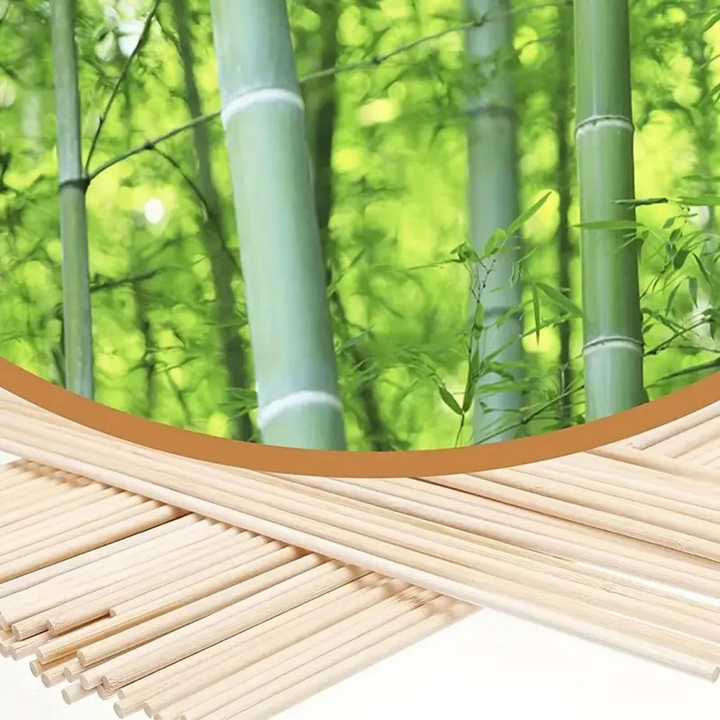 Přírodní barva 4mm DIY bambusové tyčinky 50/100ks Tyčinky na cukrovou vatu Malé vlaječky Ručně vyráběné modelovací materiály pro řemesla