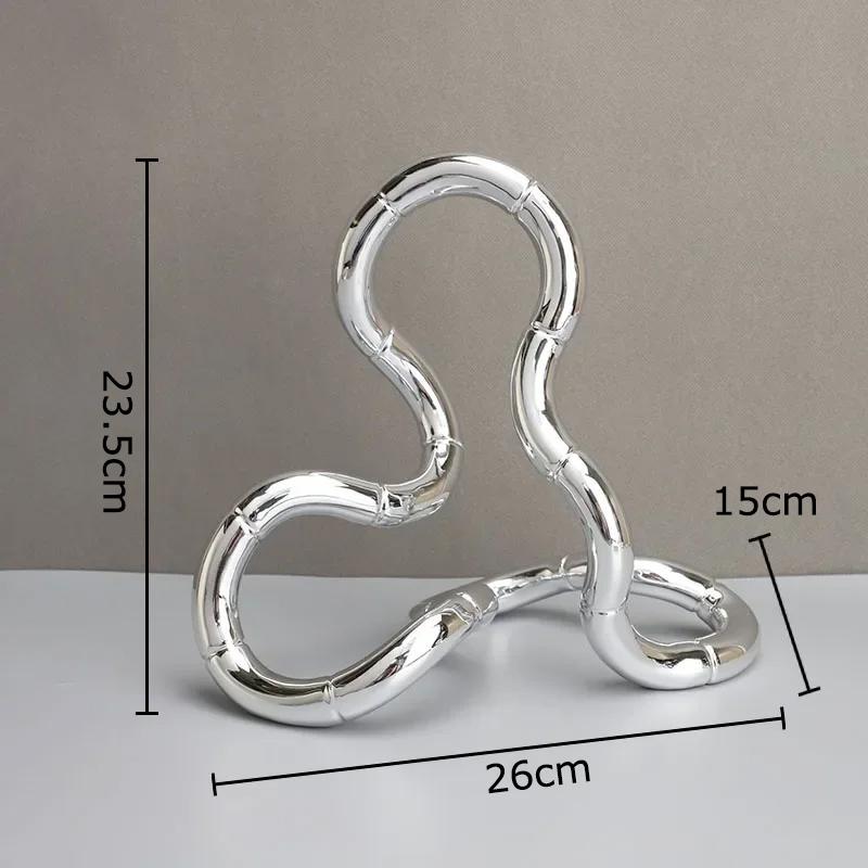 

Twisted Knot Abstract Artwork Statue Circular Curve Crafts Ornaments Desk Decoration Twist Curve Lines Room Aesthetics Decor