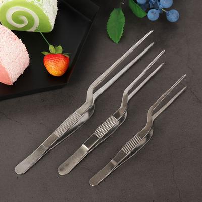 Plating Chef Food Tweezer BBQ Clip Barbecue Tongs Serving Presentation Stainless Steel Tweezers Kitchen Tool
