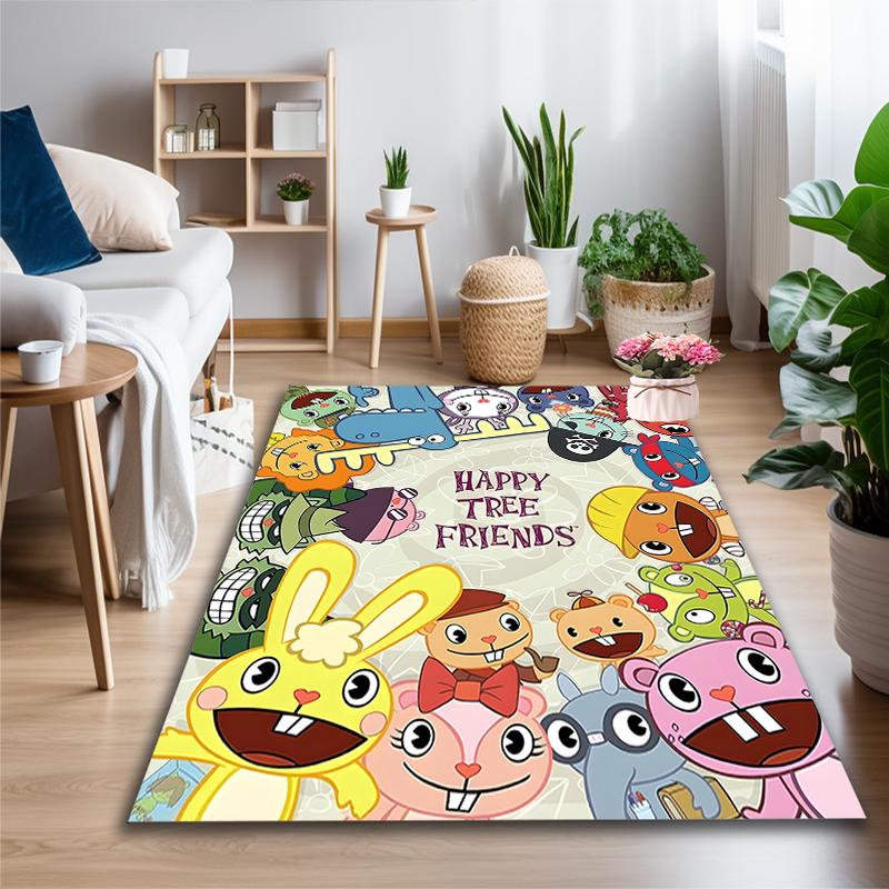 [1pc Boy Cartoon Character Office Carpet] Easy Maintenance Chair Rug for Conference Room Use, Durable Area Sofa Floor Mat