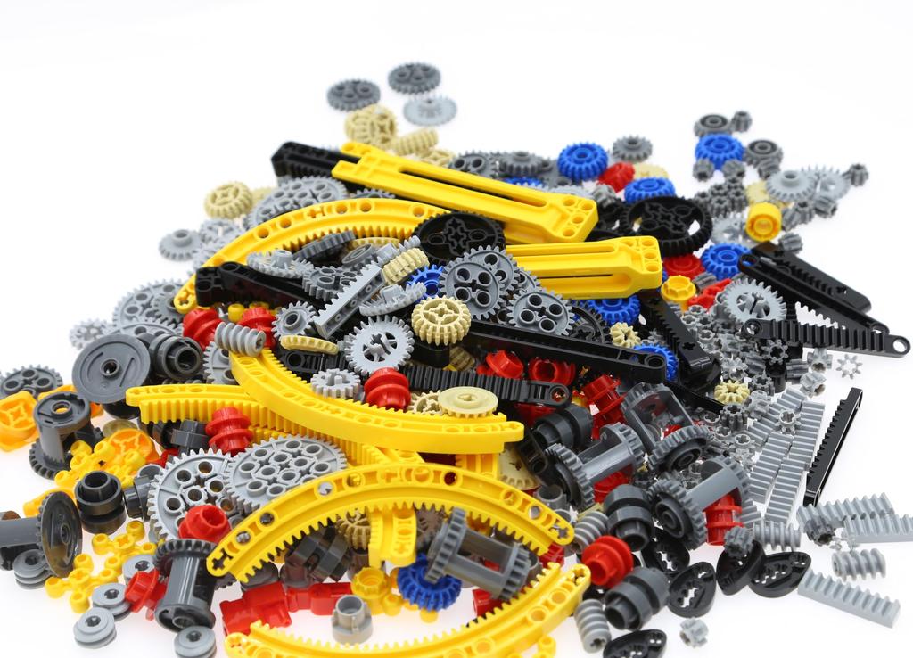 Technic Teile für Lego Bausätze, 466 Stück Auto Zahnrad Achse Stift Kettenglied Reifen Rad Bausteine Set - Kompatibel mit großen Marken
