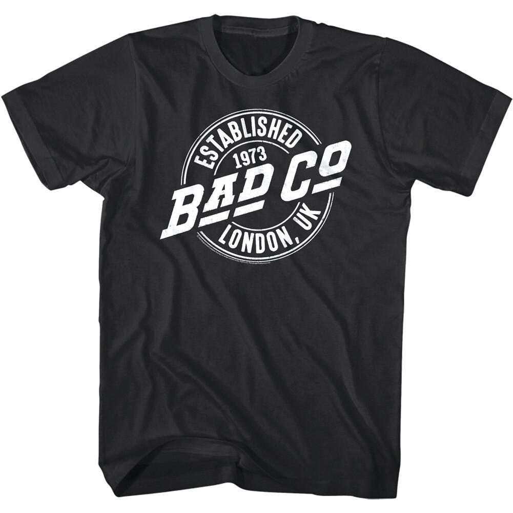 

Bad Company Established in London Men s T Shirt 1973 UK Heart Rock Band Concert XL