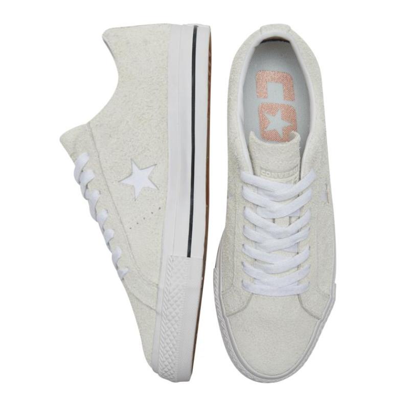 Converse One Star Pro Pro Retro Casual Durable Lightweight Low-Top Sneakers Unisex Cream