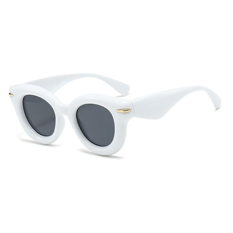 Retro Round Frame UV Protection Slimming Sunglasses for Summer