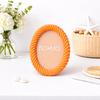Terrazzo Oval Resin Photo Frame 4x6 Inch – Modern Decorative Tabletop Picture Frame with Glossy Finish | MDF & Resin Home Decor Accent