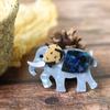 Blucome Fashion Acrylic Large Elephant Brooch Lovely Animal Thailand Elephant Resin Pins Jewelry For Women Bag Accessories