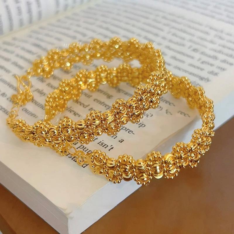 24K lace flash bracelet light luxury high-end temperament bracelet retro niche design jewelry women