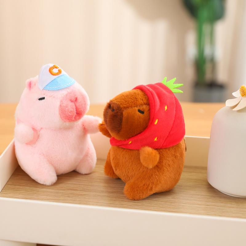 Capybara Plush Keychain Ornament - Backpack & Bag Decoration Toy