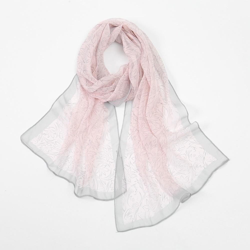 Elegant Design Chiffon Scarf Print Pattern Sun Protection Scarf New Shawl Wrap  Women Wear