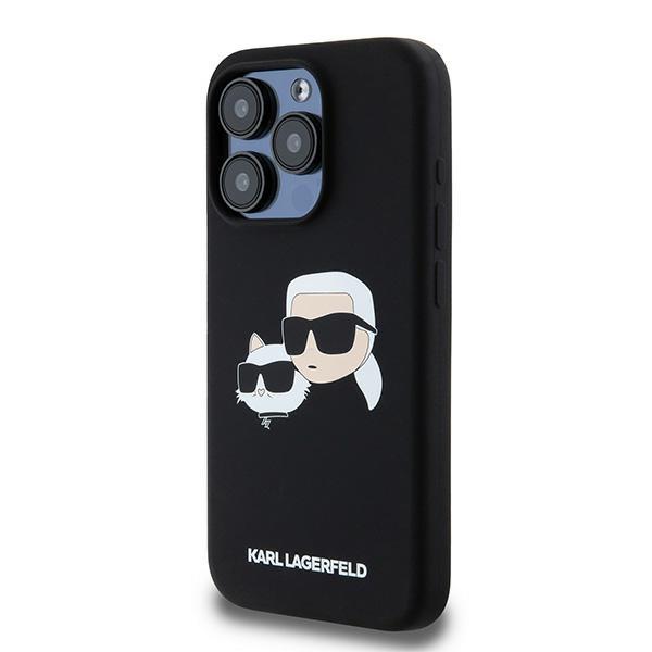 Karl Lagerfeld Klhmp15Xskchpplk Iphone 15 Pro Max 6.7 Czarny/Black Hardcase Silicone Karl & Choupette Magsafe