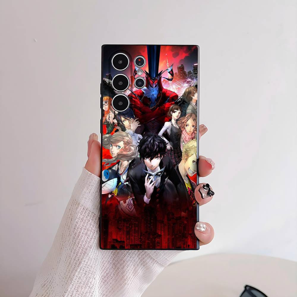 P-Persona 5 COOL Anime Phone Case for Samsung S Series S21 S22 S23 S24 S25 FE Plus Ultra TPU Soft To Skin-friendly Case