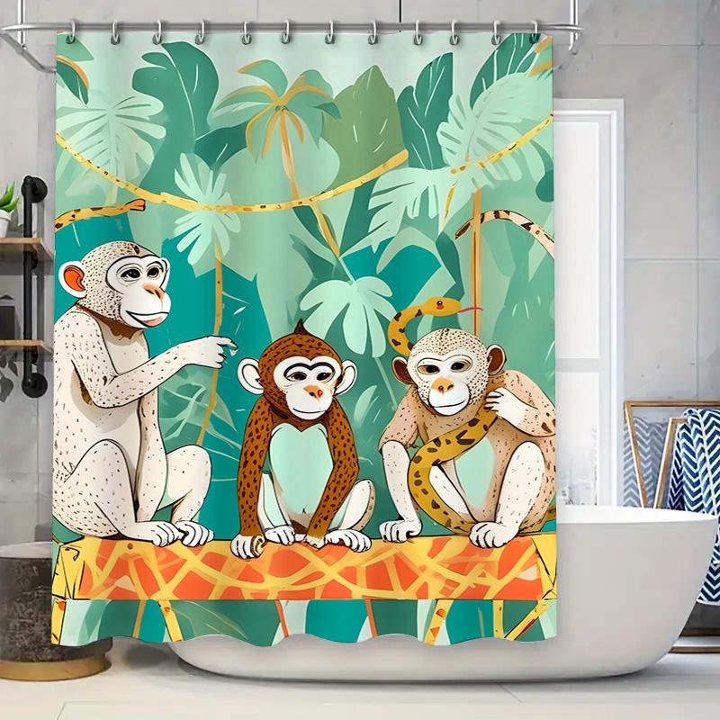 

Colorful Splatter Shower Curtain Black White Blue Design For Bathroom Decor Privacy Protection Made With Water-Resistant Polyest W60H190(CM)-1 Pcs