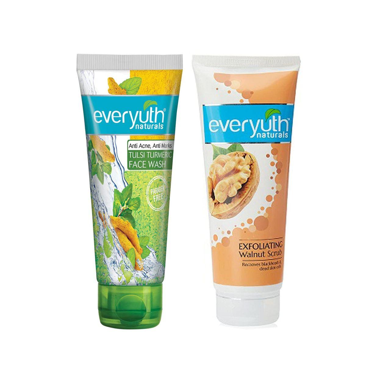 

Everyuth Naturals Скраб + Тулси Куркума для умывания против прыщей 50г+50г